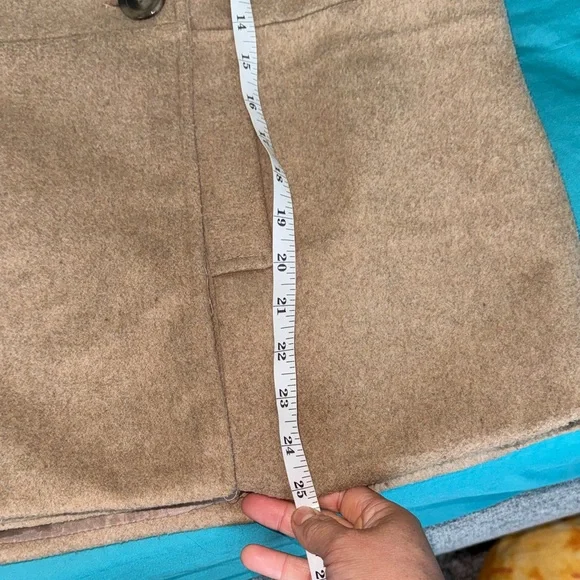 Robert Louis Women's Double-Breasted Camel Brown Peacoat - Picture 10 of 12